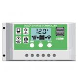 30A 12V 24V PWM Solar Charge Controller Lithium Ba