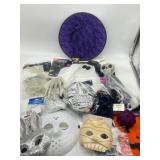 Huge Lot of Halloween Items, Includes Masks, Decor
