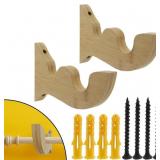 Semetall 2-Pack Wooden Curtain Rod Brackets 9.5" x