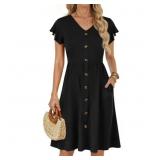 Size large Fantaslook Women Summer Dresses V Neck