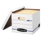 6 pack Bankers Box 00703 Stor/File Boxes, W/Lid, L