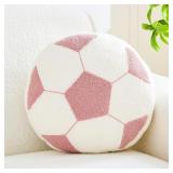 Uvvyui Soccer Pillow Football Throw Pillows Round