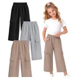 Halfchet 3 Pack Girls Cargo Long Shorts 5-14Years