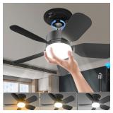 20" Socket Fan Light with Remote, 30W 2000 Lumens,