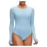 Small NANJI Long Sleeve Bodysuit for Women - Slim