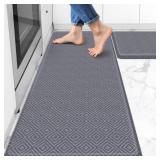 Kitchen Mat 2PCS Kitchen Rugs Cushioned Anti-Fatig