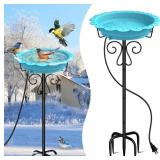 Heated Bird Bath for Outside Winter, Powerful 100W