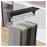 NO HARDWARE Valet Rod for Closet Pull Out, Adjusta