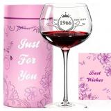 Vintage 1966 Engraved Wine Glasses, 60th Birthday