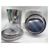 2 Small Stainless Steel Trash cas With rotating Li