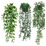 KIRIFLY Indoor Faux Hanging Greenery Eucalyptus Pl