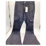 Size 25 NEW WITH TAGS Forever 21 black cargo jeans