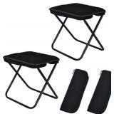 Collapsible Stool 2 Pack, Portable Chair, Lightwei
