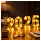 Coume LED Light up Number 2026, Giant Marquee Sign