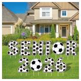 10 Pcs Soccer Yard Signs 2026 Senior Night Decorat