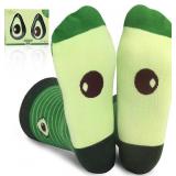 POPCRAZE Novelty Socks Avocado Cute Kawaii Fruit U