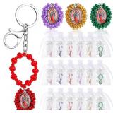 Lot Of 2 Nosiny 12 Sets Catholic Keychains with Ro