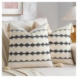 Fancy Homi Set of 2 Black Decorative Throw Pillow