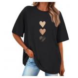 XL SUNBS Womens Oversized Graphic Tees - Love Hear