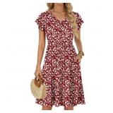 Large Fantaslook Women Summer Dresses V Neck Ruffl