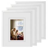PHAREGE White 8x10 Double Mat Frame for 5x7 or 4x6