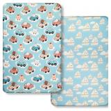 Pack and Play Sheets, 2 Pack Mini Crib Sheets for