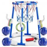 MSKOLER Pool Basketball Hoop Toys, 2 in 1 Floating