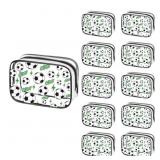 10 Pcs Soccer Clear Makeup Bag with Zipper Bulk, S
