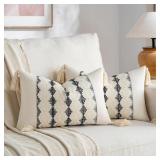 Fancy Homi Set of 2 Black Lumbar Decorative Throw