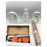 White plastic light up letters "A,Q,3" and a wind