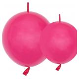 IN-JOOYAA 6 Inch 12 Inch Hot Pink Linking Balloon