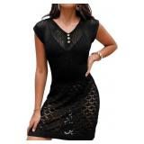 Size XL Falechay Swimsuit Coverup for Women Croche
