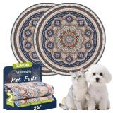 Washable Pee Pads for Dogs,2 Pack Super Absorbent