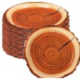 120 Pcs Rustic Wood Grain Dessert Paper Plate 7" N