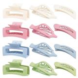 Lot Of 2 Flat Hair Clips for Women 12 Pack, Large