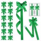 12Pcs Christmas Cabinet Ribbons Bows Decorations L