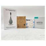 Ear pressure tool , 2 suction razor holders , watc