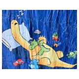60"x50" boys dinosaur blanket NEW