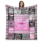 Swimming Blanket Swim Team Gift for Girls Women,Sw