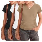 Size 11/12 3 Pack Girls V Neck Shirts Summer | Sho