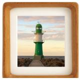 6x6 Solid Teak Wood Picture Frame Matted to 4x4 |