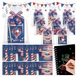 Funrous 48 Pack 4th of July Scratch Crafts Gifts P