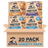 BB: 8/26 Quaker Protein Granola Bars, Variety Pack