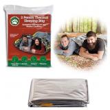 Lot Of 4 Emergency Thermal Mylar 2 Person Sleeping