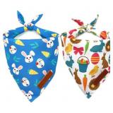 LOT OF 2 Realeaf Easter Dog Bandanas 2 Pack, Rever