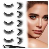 Self Adhesive Eyelashes 5 Pairs Natural Look, Reus