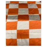 Twin size comforter and one pillow case orange and