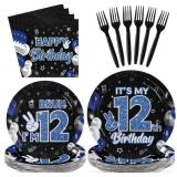 96Pcs 12th Birthday Party Decorations for Boys, Se