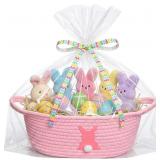 Teenyyou Woven Easter Baskets with Gift Bags & Rib