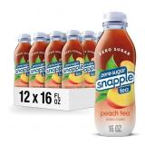 EXP 10/24/26 Snapple Zero Sugar Peach Tea, 16 fl o